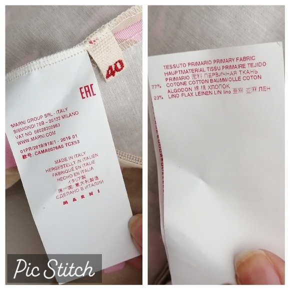 Marni Resort Cotton and Linen Blouse Balloon Sleeves Tan Pink 40 IT | 4 US - Picture 14 of 17